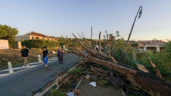 A tornado struck southwestern France on Monday, leaving 41 people injured.