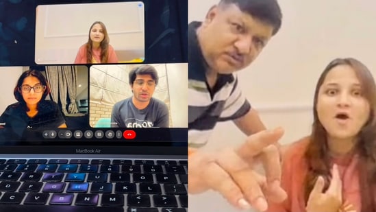 Father’s surprise work call appearance goes viral. (Instagram/@lifeatzorcha)