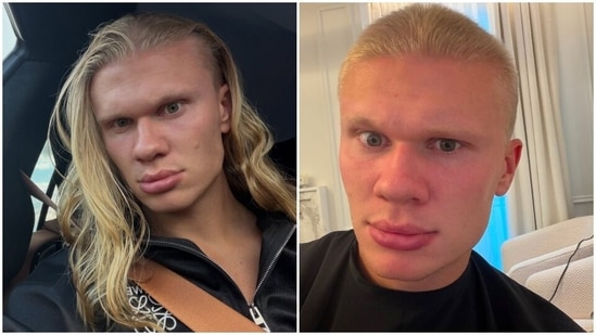 Erling Haaland debuts a fresh, new buzz cut. 