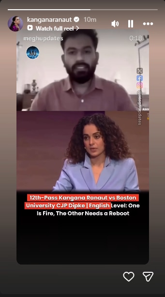 Kangana via Instagram Stories.
