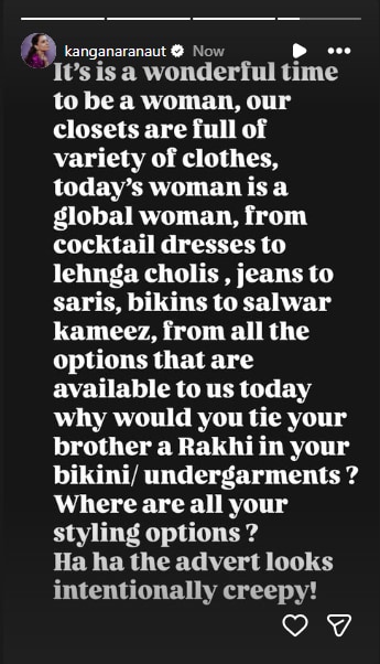 Kangana via Instagram Stories. Kangana via Instagram Stories.