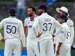 IND vs SL Live Score: India's Prasidh Krishna and teammates celebrate the wicket of Sri Lanka's Lahiru Udara on day 2 of the 2nd Test match IND vs SL Live Score: India's Prasidh Krishna and teammates celebrate the wicket of Sri Lanka's Lahiru Udara on day 2 of the 2nd Test match