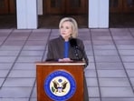 Asked if she would impose secondary sanctions on China, Hillary Clinton said she would tell Beijing she would if they did not help out to get Iran to reopen the Strait of Hormuz