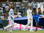 Rain brought an early end to play as Sri Lanka’s push to avoid the follow-on was halted at 265/8.