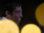 Indian chess grandmaster Rameshbabu Praggnanandhaa looks on during the draw ceremony for the upcoming Tata Steel Chess India tournament in Kolkata on January 6, 2026. (Photo by Dibyangshu SARKAR / AFP) (AFP)