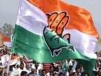 Leading a Congress protest in Gurugram on Monday, the state Congress chief demanded that harassment or intimidation of Congress workers and their families be stopped immediately. (HT File)