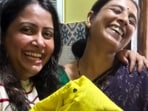 Kirti Choudhary with her house help, Meera. 