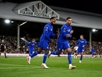 Chelsea's Morgan Rogers celebrates scoring their second goal with Jorrel Hato