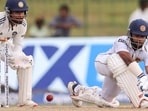 Sri Lanka batter Sonal Dinusha plays a shot on Day 3 of the second Test against India at the Sinhalese Sports Club Ground in Colombo on Tuesday. (ANI Photo) Sri Lanka batter Sonal Dinusha plays a shot on Day 3 of the second Test against India at the Sinhalese Sports Club Ground in Colombo on Tuesday. (ANI Photo)