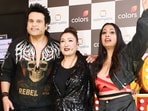 Krushna Abhishek, Sunita Ahuja and Kashmera Shah during Laughter Chefs.