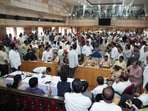 The mandals demanded that permissions for sound systems be issued through a single-window mechanism involving the civic body, police and other departments. (HT)