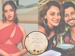 Akansha Ranjan, (right) sister Anushka Ranjan and brother-in-law Aditya Seal and (inset) the announcement