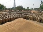 Food Corporation of India wheat stocks stood at 50.5 million tonnes on August 1, up nearly 46% from a year earlier and at a five-year high. (Sanjeev Kumar/HT Archive) 