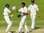 India's winning moment in Adelaide Test. India's winning moment in Adelaide Test.