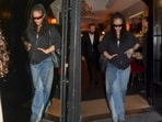 Rihanna stepped out in Paris in the hybrid denim look