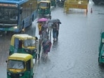 The change in Delhi's weather, which has been reeling with hot and humid conditions, brought traffic in some areas to a standstill briefly, promptin airlines to issue traffic advisories for their passengers to leave a little early to catch their flights.&nbsp;
