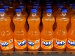 Fanta bottles are displayed on a shelf at a supermarket in Mumbai.(Reuters)