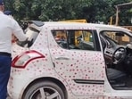 Car owner Aditya Sikarwar told local media that his girlfriend did it as a part of a “foreign trend” and social media stunt. 