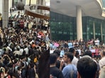 Students carried placards that read “IIT-D: Dreams or Death,