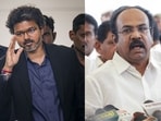 While the Vijay-led party directed the ‘G Square Maapilai’ jibe towards the opposition party, the DMK responded with the “lottery son-in-law” remark.