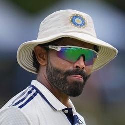 Ravindra Jadeja on day three of the second Test cricket match between India and Sri Lanka.