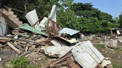 Lullanagar defence land encroachment cleared after 15 years Lullanagar defence land encroachment cleared after 15 years