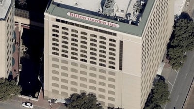 The Hilton Garden Inn Austin Downtown in Austin, Texas, in 2022.
