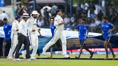 Rain halted the match a couple of times in the match which has been part and parcel in this series so far. (PTI)