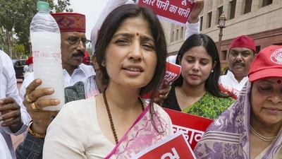Dimple Yadav is expected to lead a battery of women leaders -- Ragini Sonkar, Priya Saroj, Iqra Hasan, Ruchi Veera, Pooja Saroj, and others -- to give their UP campaign a soft touch. Dimple Yadav is expected to lead a battery of women leaders -- Ragini Sonkar, Priya Saroj, Iqra Hasan, Ruchi Veera, Pooja Saroj, and others -- to give their UP campaign a soft touch.