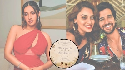 Akansha Ranjan, (right) sister Anushka Ranjan and brother-in-law Aditya Seal and (inset) the announcement Akansha Ranjan, (right) sister Anushka Ranjan and brother-in-law Aditya Seal and (inset) the announcement