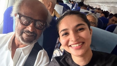 Rajinikanth was all smiles in the picture with Kayadu Lohar. Rajinikanth was all smiles in the picture with Kayadu Lohar.