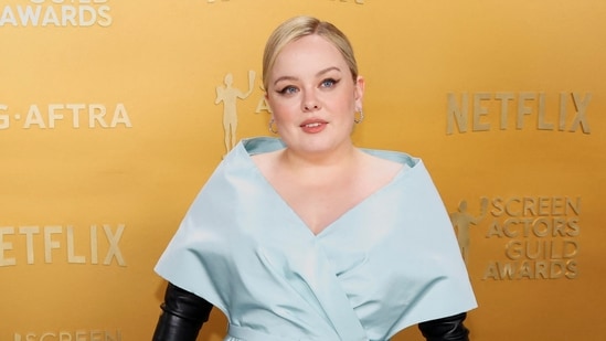 Nicola Coughlan's baby bump in new set photos is for her role in Netflix's Roald Dahl adaptation.