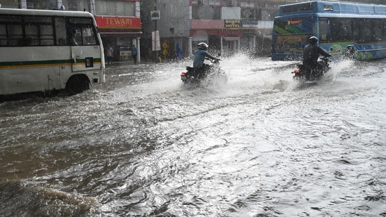 Delhi NCR weather highlights: The national capital witnessed another spell of heavy rain on Tuesday. Delhi NCR weather highlights: The national capital witnessed another spell of heavy rain on Tuesday.