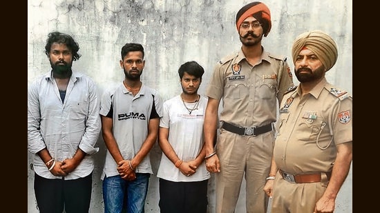 Khanna police trace trio to a hotel in Rajasthan’s Sikar through digital trail, bring them back to city. (HT Photo)