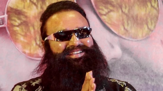 File photo of Dera Sacha Sauda chief Gurmeet Ram Rahim Singh during an event, in New Delhi. (PTI)