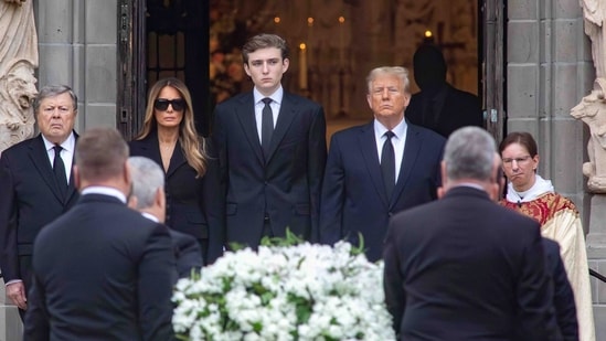 Melania Trump, Barron Trump, U.S. President Donald Trump 