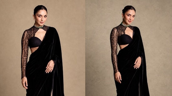 Here’s how to style a black saree like Kiara Advani for the dark romance look