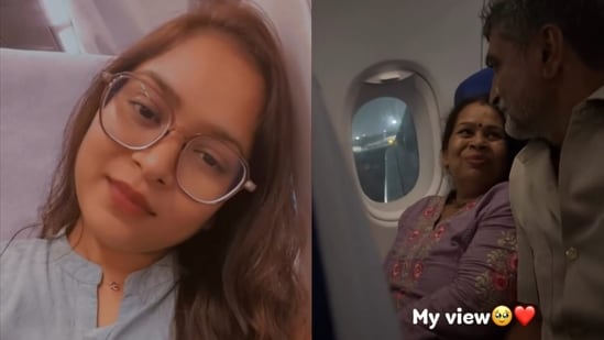 Nancy Gupta captured her parents’ excitement on their first flight and said the moment made life feel “full circle”.