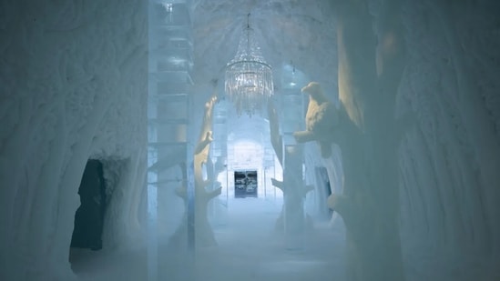 These unique hotels let you sleep inside a grounded Boeing 727, a 50-metre harbour crane, and a hotel made entirely of ice. (Pic: Icehotel.com)