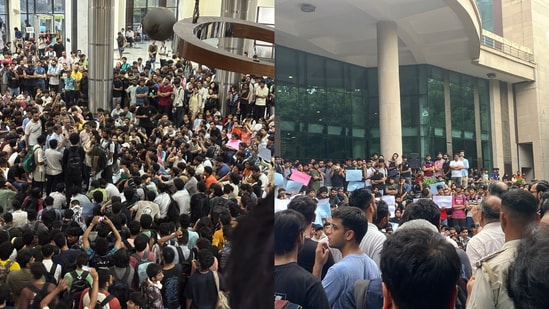 Students carried placards that read “IIT-D: Dreams or Death," as they demanded the resignation of the dean and associate deans of the Students’ Welfare Office, as well as the head of the physics department. (X)