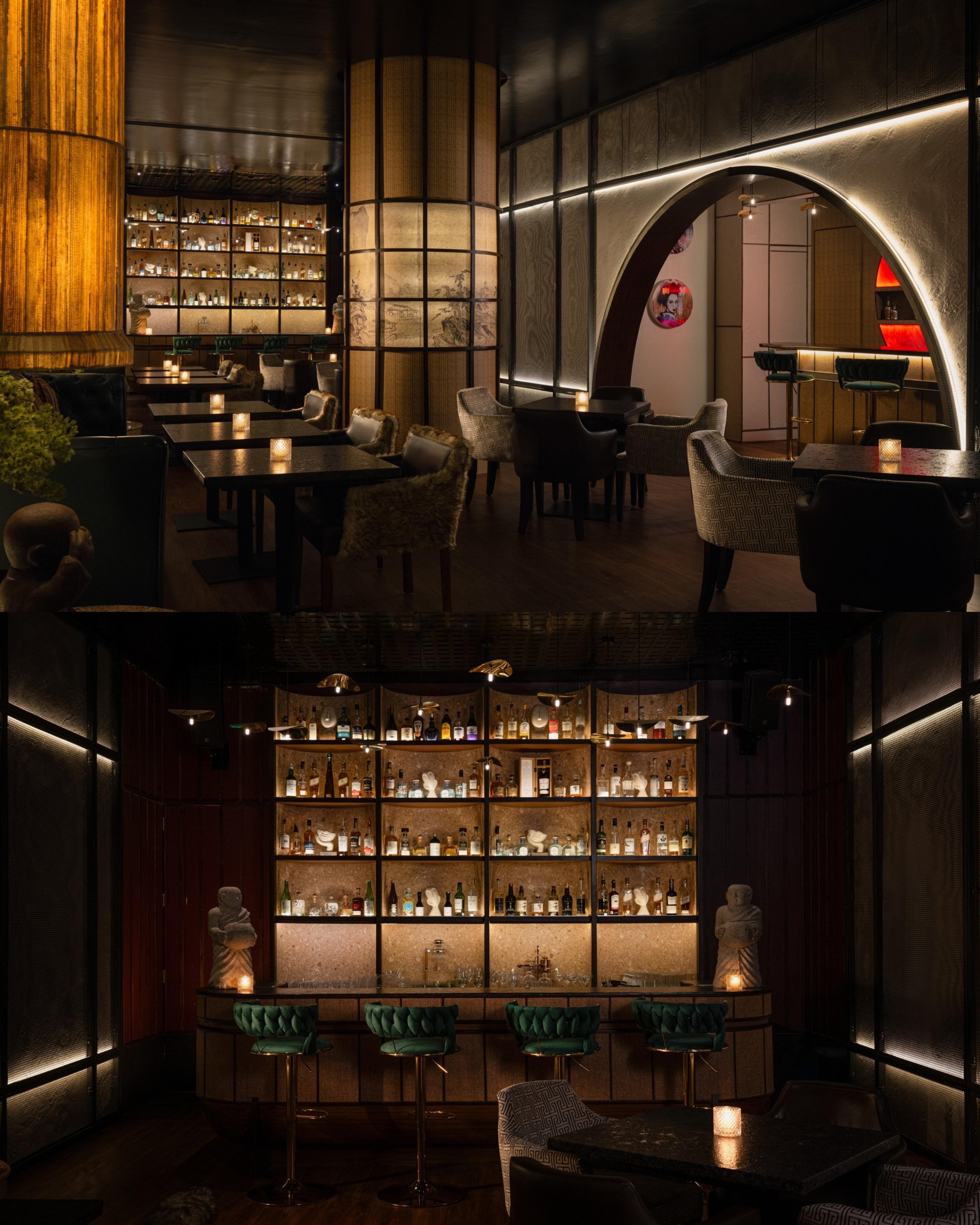 Modern Japanese minimalism inside the intimate, 40-seat dining area. Modern Japanese minimalism inside the intimate, 40-seat dining area.