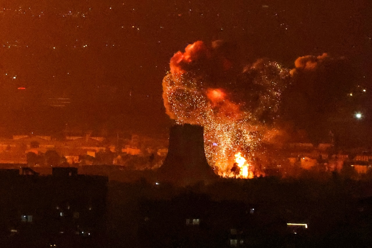 An explosion amid strikes in Tehran in March. An explosion amid strikes in Tehran in March.