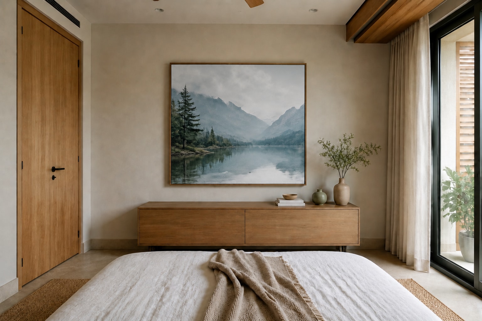 Place a calming nature artwork in your bedroom. (Picture credit: AI generated) Place a calming nature artwork in your bedroom. (Picture credit: AI generated)