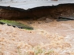 The sinkhole opened on the Delhi-Jaipur side of the road, pompting immediate traffic restrictions.