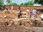 The civic body said it has sought police help to trace the coins taken away from the site and secure the area. (HT Photo)