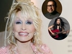 Dolly Parton, (inset) Shankar Mahadevan and Shibani Kashyap