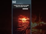 Fishing Vessel Burns Through Night Before Sinking Off Spain’s Galicia Coast