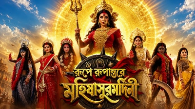 স্টার জলসায় আসছে মহালয়ার অনুষ্ঠান 'রূপ রূপান্তরে মহিষাসুরমর্দিনী'। স্টার জলসায় আসছে মহালয়ার অনুষ্ঠান 'রূপ রূপান্তরে মহিষাসুরমর্দিনী'।