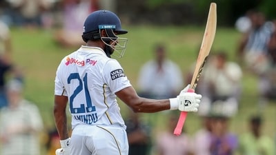 Kamindu Mendis also made a valuable contribution with a 55-run knock in Sri Lanka’s second innings. (ANI Photo) Kamindu Mendis also made a valuable contribution with a 55-run knock in Sri Lanka’s second innings. (ANI Photo)