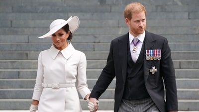 Prince Harry and Meghan Markle are back in the UK ahead of their children's schooling. (AFP)